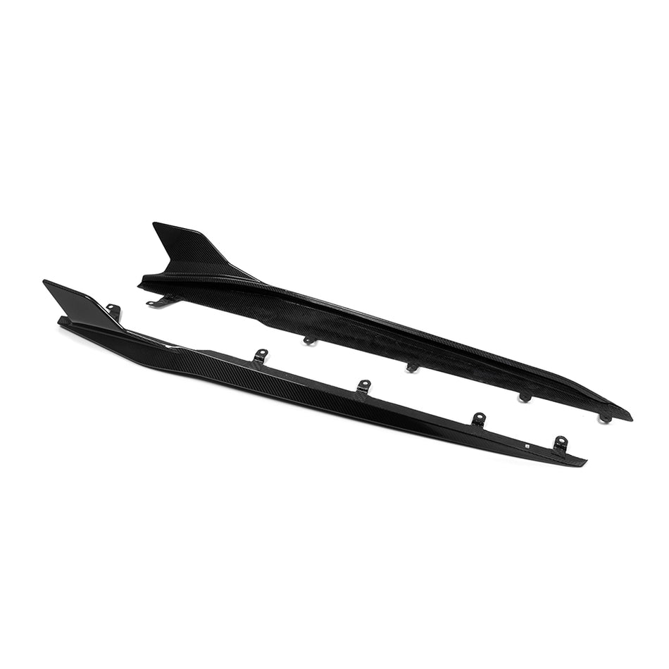 BMW 8 Series (G14/G15) SOOQOO Side Skirt Extension Set - Dry Carbon