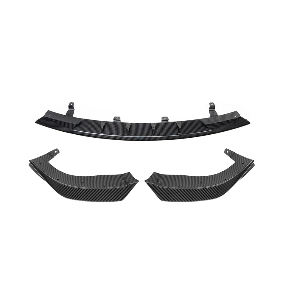 Mercedes CLE53 AMG (C236) SOOQOO Front Bumper Spoiler Lip (3pc) - Dry Carbon