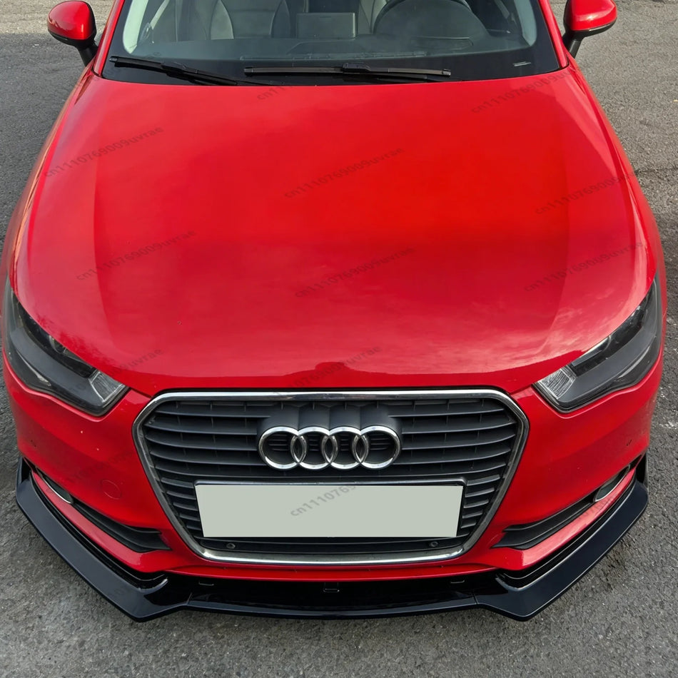 Audi A1 (8X) 3-Door Pre-Facelift Front Bumper Spoiler Lip - Gloss Black