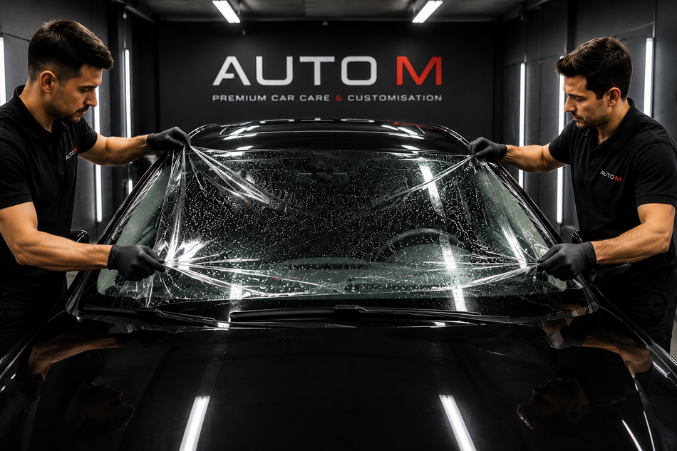Auto M Mobile Premium Windscreen Protection Film Installation