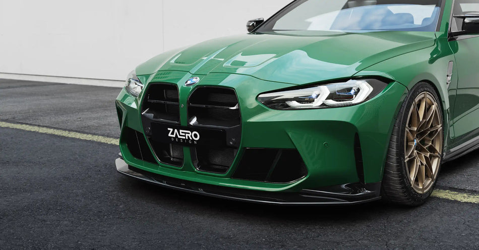 BMW M3 (G80) ZAERO Design EVO-S Front Bumper Spoiler Lip - Gloss Black