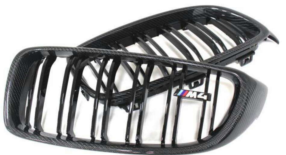 BMW 4 Series (F32) M Performance Dual Slat Front Bumper Grille - Carbon