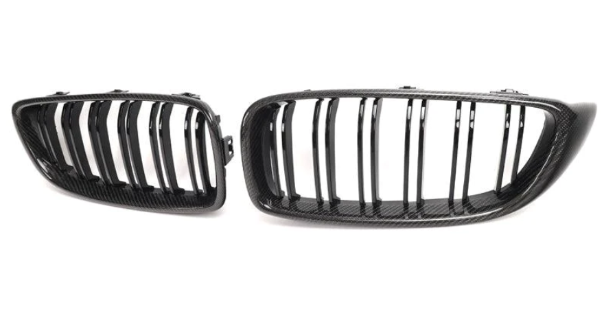 BMW 4 Series (F32) M Performance Dual Slat Front Bumper Grille - Carbon