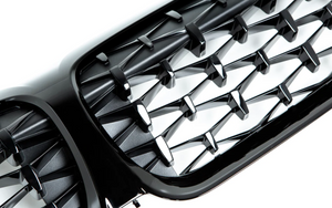 BMW 3 Series (G20) Pre-LCI Diamond Style Front Bumper Grille - Gloss Black