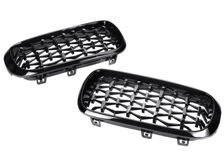 BMW X5 (F15) / X6 (F16) G20 Diamond Style Front Bumper Grille - Gloss Black