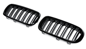 BMW X5 (F15) / X6 (F16) M Style Double Slat Front Bumper Grille - Gloss Black