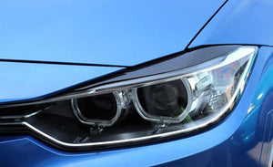 BMW 3 Series (F30) Front Headlight Trim Eyelid Set - Carbon