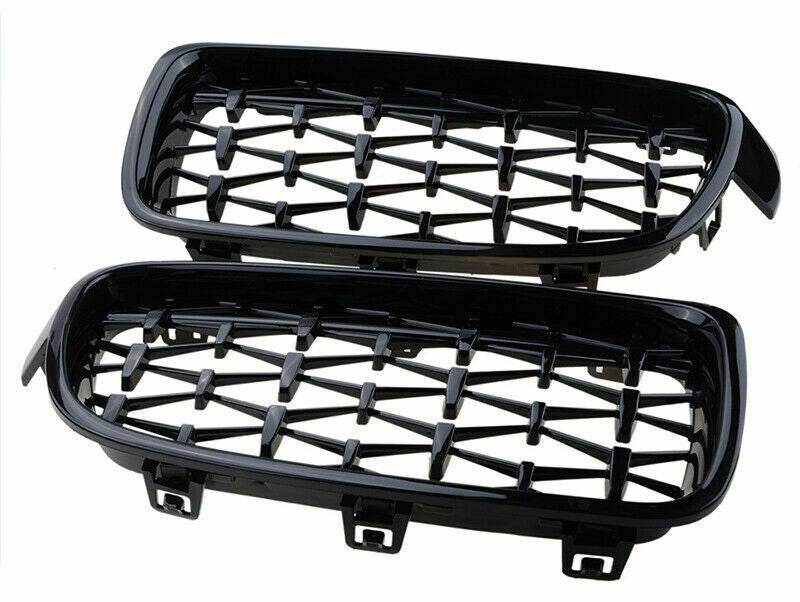 BMW 3 Series (F30) Diamond Style Front Bumper Grille - Gloss Black
