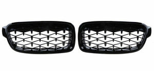 BMW 3 Series (F30) Diamond Style Front Bumper Grille - Gloss Black