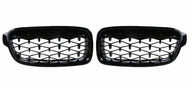 BMW 3 Series (F30) G20 Diamond Style Front Bumper Grille - Gloss Black