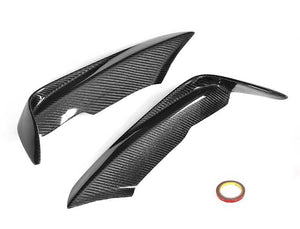 BMW 3 Series (F30) Wind Knife Style Front Bumper Upper Canards Set - Carbon