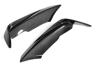 BMW 3 Series (F30) Wind Knife Style Front Bumper Upper Canards Set - Carbon