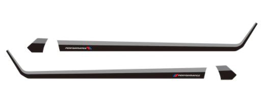 BMW X3 (G01) M Performance Side Skirt Stripe Decal Set - Black/Silver