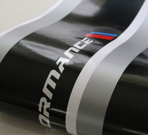 BMW 3 Series (G20) M Performance Side Skirt Stripe Decal Set - Black/Silver