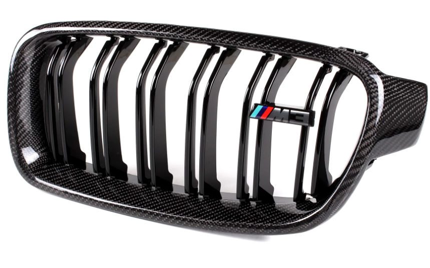 BMW 3 Series (F30) M Performance Dual Slat Front Bumper Grille - Carbon