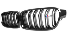 Load image into Gallery viewer, BMW 3 Series (F30) M Performance Dual Slat Front Bumper Grille - Gloss Black