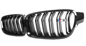 BMW 3 Series (F30) M Performance Dual Slat Front Bumper Grille - Gloss Black