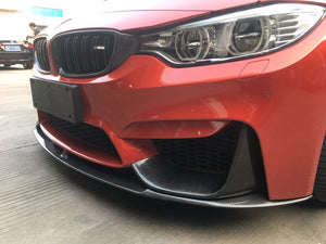 BMW M F8X Front Spoiler Lip and Splitter Set (3pcs) - Carbon Fiber
