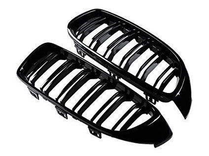 BMW M3/M4 (F8X) M Style Double Slat Front Bumper Grille - Gloss Black