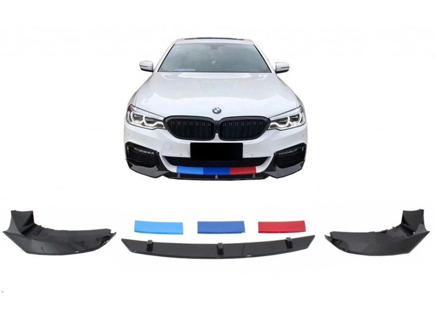 BMW 5 Series (G30) Pre-LCI M5 Style Front Spoiler Lip - Gloss Black