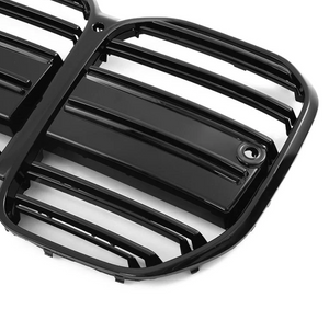 BMW 4 Series (G22) M4 Style Dual Slat Front Bumper Grille - Gloss Black
