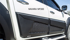 Nissan Navara Pickup (NP300) Modified Body Door Cladding Molding Set - Matt Black
