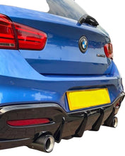 Load image into Gallery viewer, BMW 1 Series (F20 LCI) Maxton Style Rear Bumper Diffuser - Gloss Black