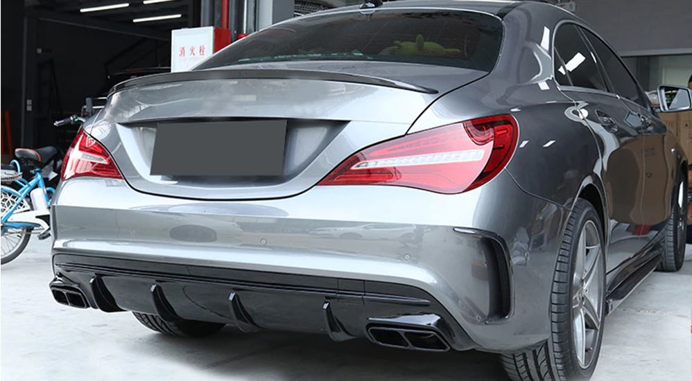 Mercedes CLA-Class (W117) Late AMG Style Rear Bumper Diffuser - Gloss ...