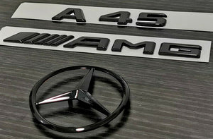 Mercedes A-Class (W176) A45 AMG Replacement Boot Badge Set - Gloss Black