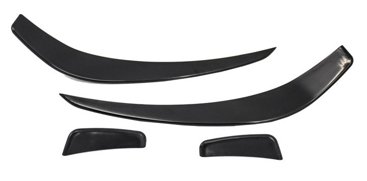 Mercedes A-Class (W176) A45 AMG Style Front Aero Canards Kit (6pcs) - Gloss Black