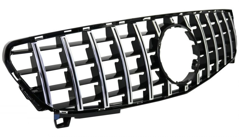 Mercedes A-Class (W176) Panamericana GT Style Front Bumper Grille - Chrome