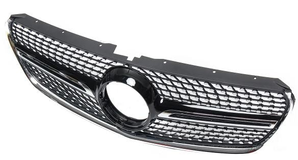 Mercedes V-Class (W447) Front Diamond Style Grille - Black