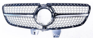 Mercedes V-Class (W447 Facelift) Front Diamond Style Grille - Black