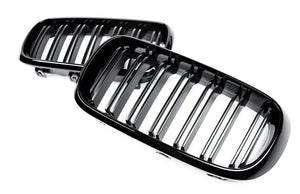 BMW X5 (F15) / X6 (F16) M Style Double Slat Front Bumper Grille - Gloss Black