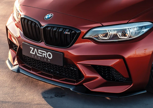 BMW M2 (F87) Competition Zaero Design EVO-S Front Spoiler Lip - Gloss Black