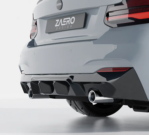 BMW 2 Series (F22) Zaero Design EVO-1 Rear Bumper Diffuser - Gloss Black
