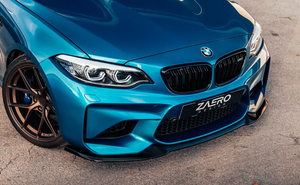 BMW M2 (F87) Pre-LCI Zaero Design EVO-S Front Spoiler Lip - Gloss Black