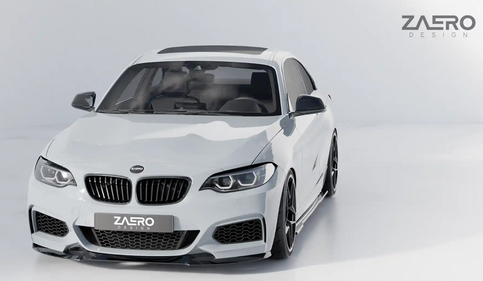 BMW 2 Series (F22) ZAERO Design EVO-1 Front Spoiler Lip - Gloss Black