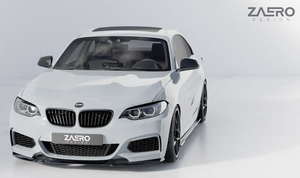 BMW 2 Series (F22) Zaero Design EVO-1 Side Skirt Extension Set - Gloss Black